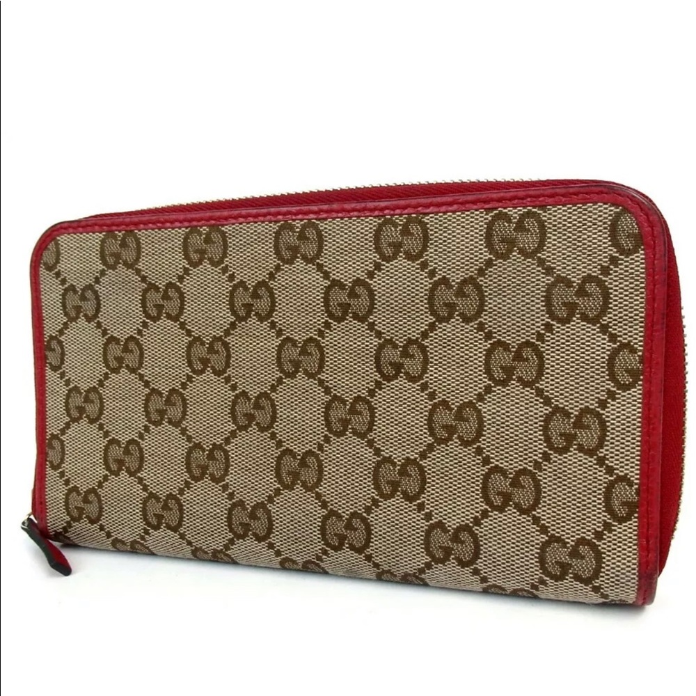 Gucci Canvas Gg Pattern Wallet - image 1